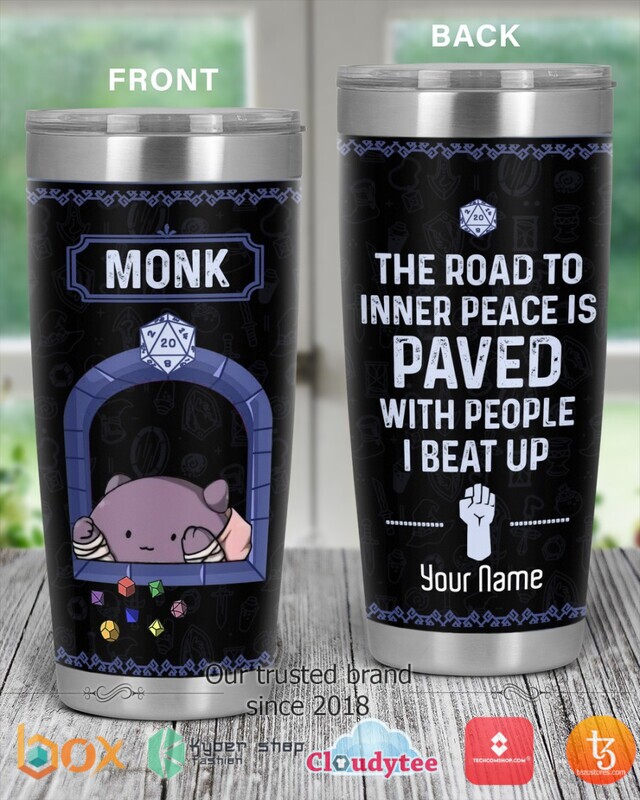 Personalized Monk The Road to inner peace is paved with people i beat up tumbler 1