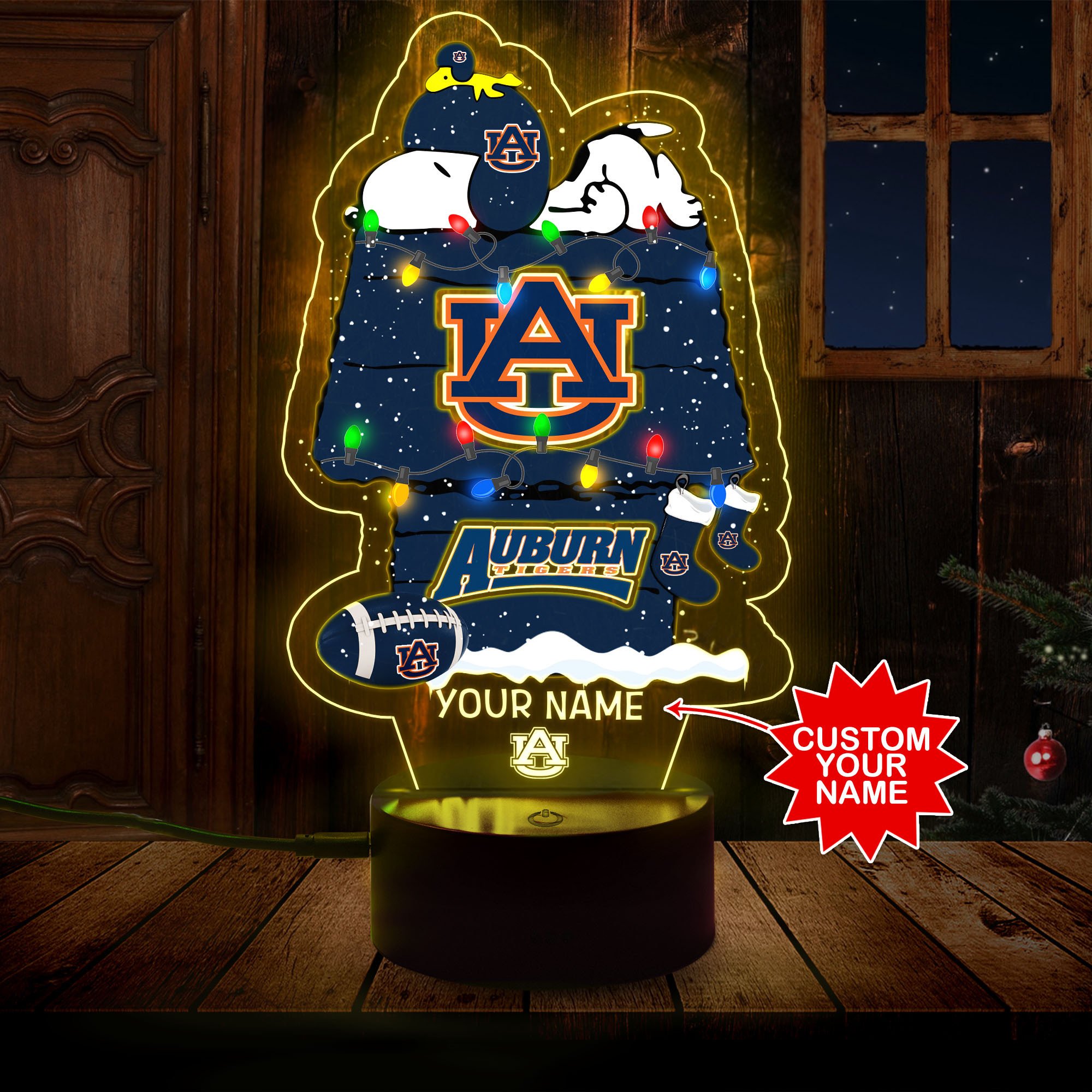 Personalized NCAA Auburn Tigers Led Lamp