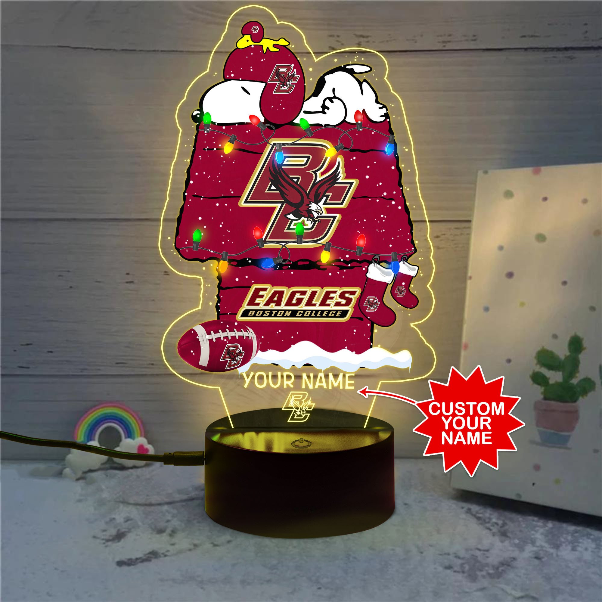 Personalized NCAA Boston College Eagles Led Lamp 1