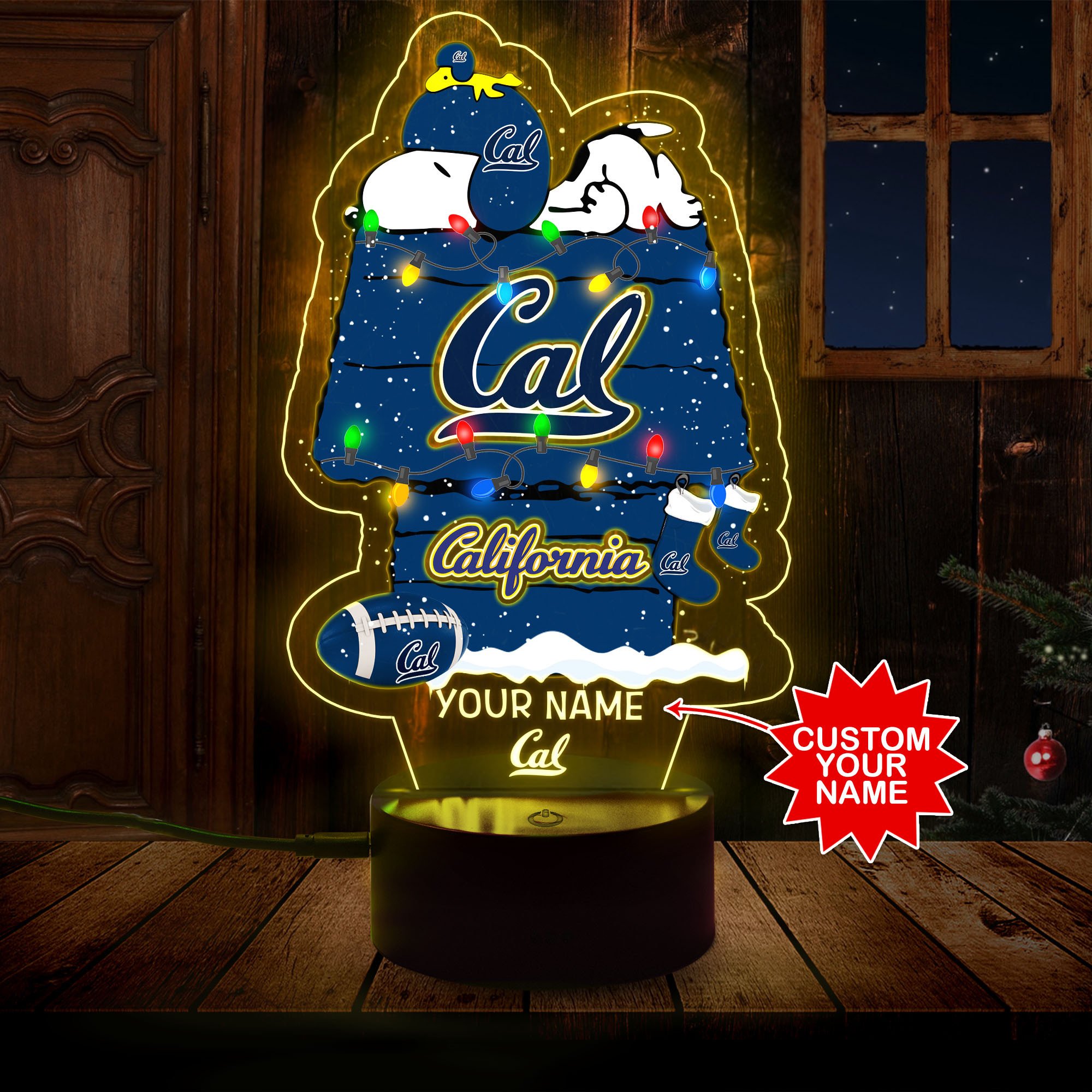 Personalized NCAA California Golden Bears Led Lamp