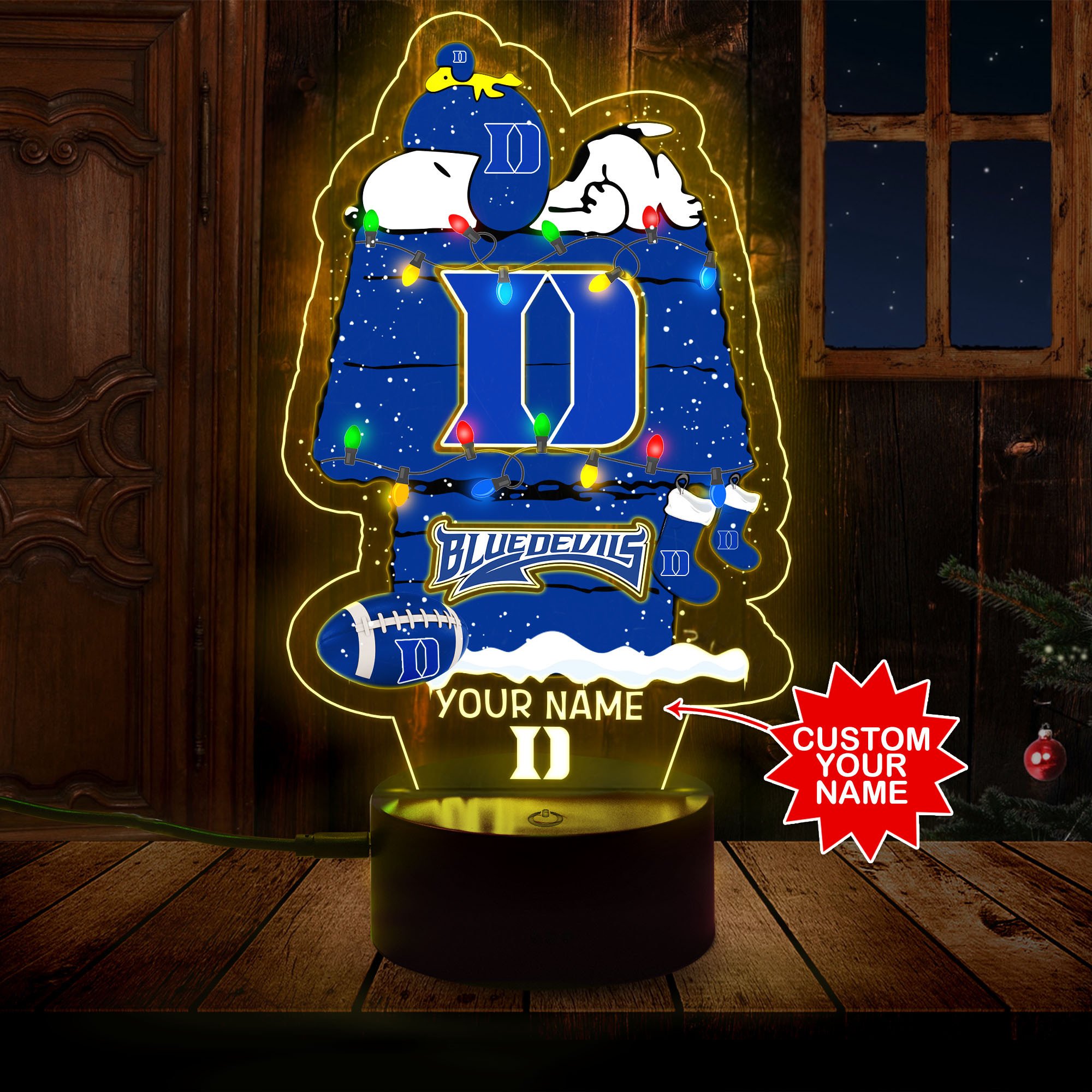 Personalized NCAA Duke Blue Devils Led Lamp