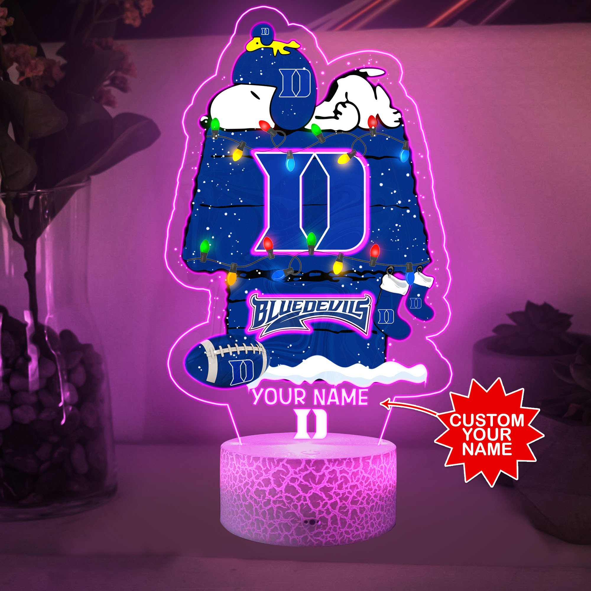 Personalized NCAA Duke Blue Devils Led Lamp 5 Personalized NCAA Duke Blue Devils Led Lamp 1 2 3 4