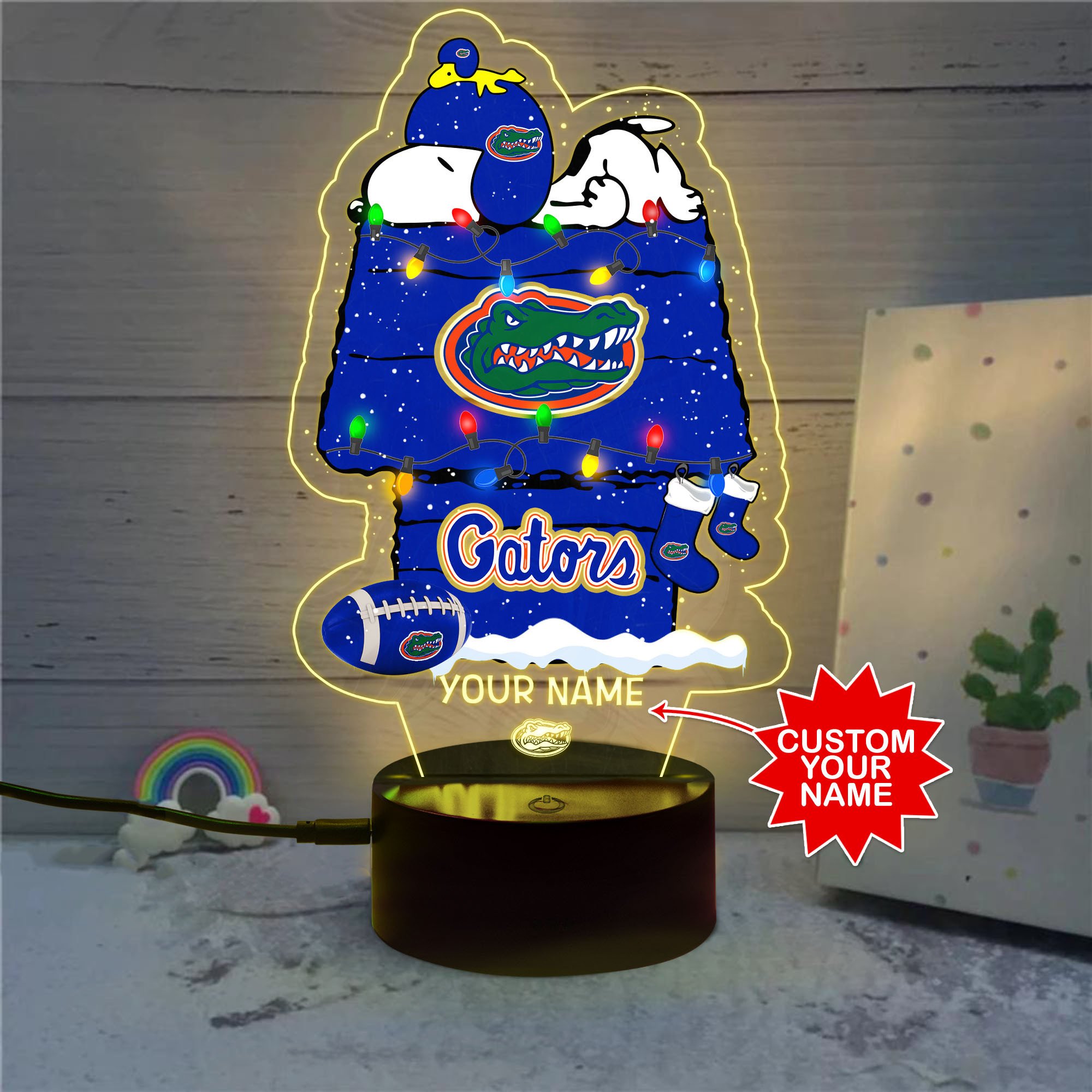 Personalized NCAA Florida Gators Led Lamp 1