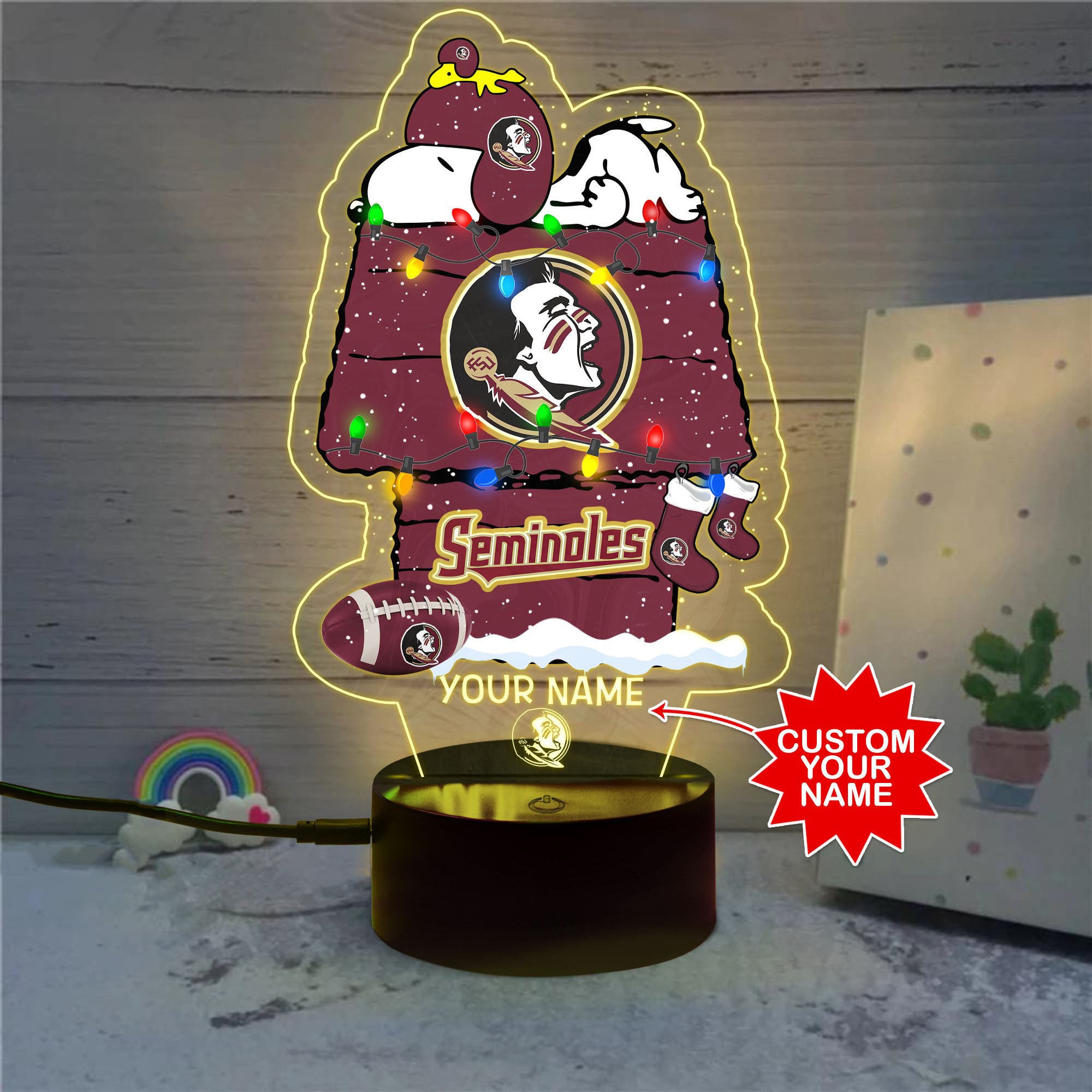 Personalized NCAA Florida State Seminoles Led Lamp 1