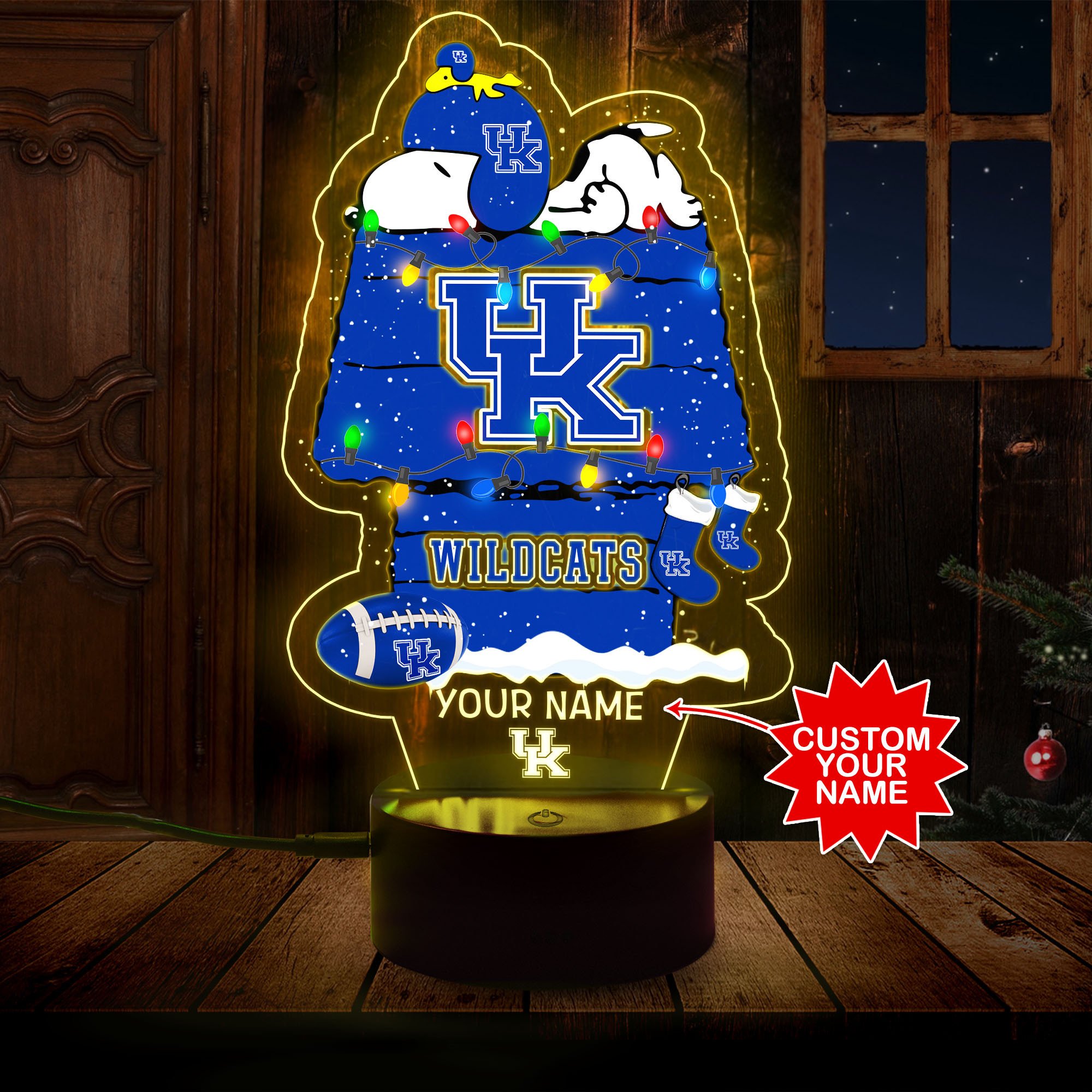 Personalized NCAA Kentucky Wildcats Led Lamp
