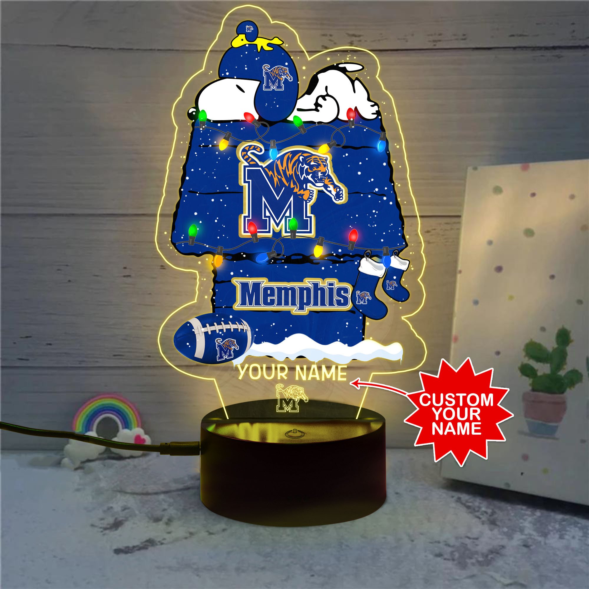 Personalized NCAA Memphis Tigers Led Lamp 1