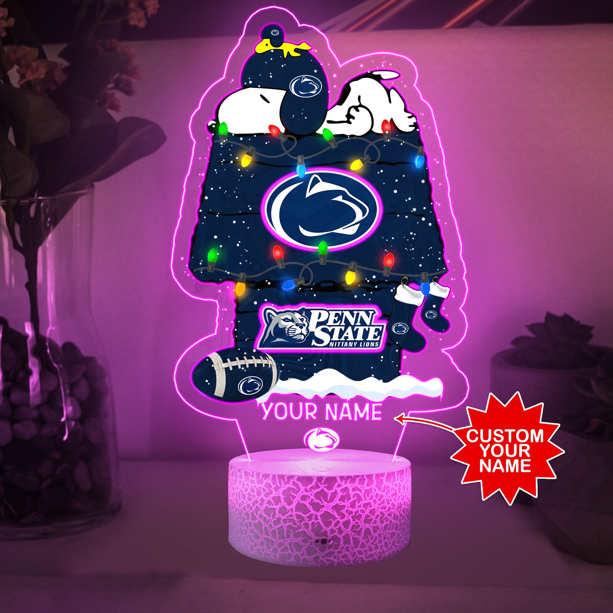 Personalized NCAA Penn State Nittany Lions Led Lamp 5 Personalized NCAA Penn State Nittany Lions Led Lamp 1 2 3 4