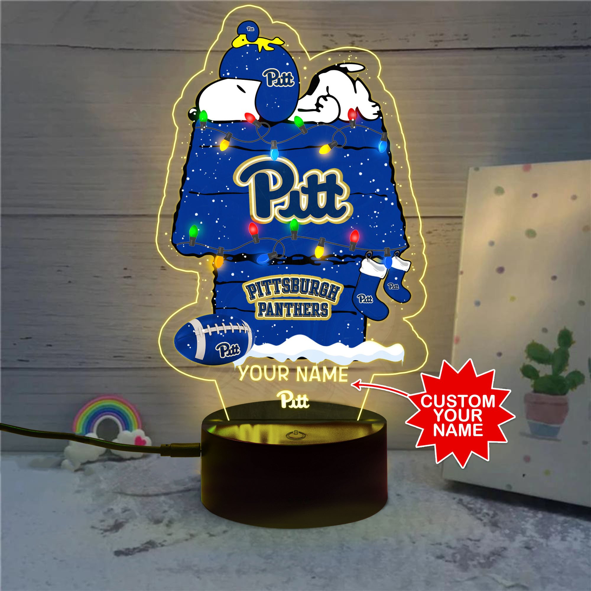 Personalized NCAA Pittsburgh Panthers Led Lamp 1