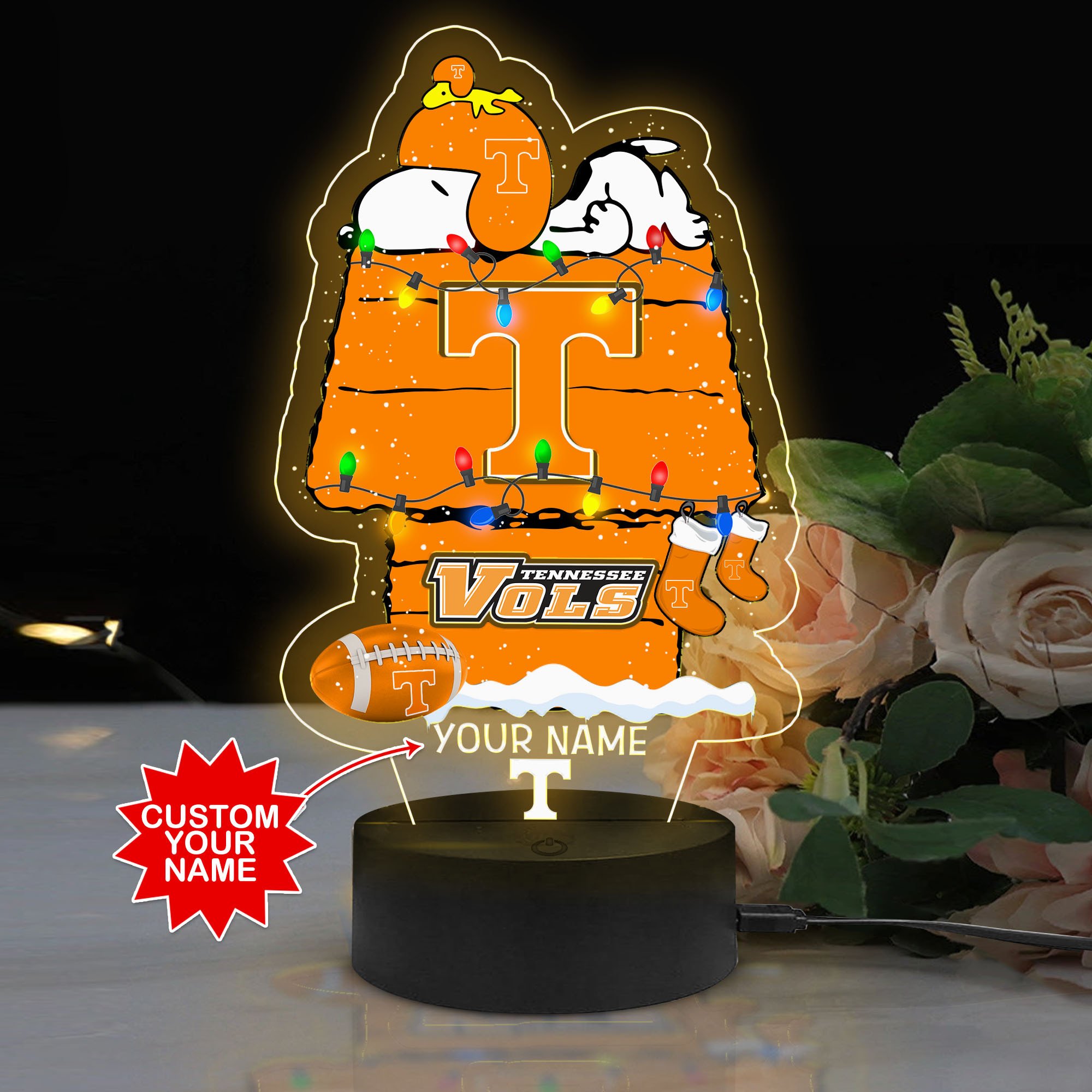 Personalized NCAA Tennessee Volunteers Led Lamp 3 Personalized NCAA Tennessee Volunteers Led Lamp 1 2