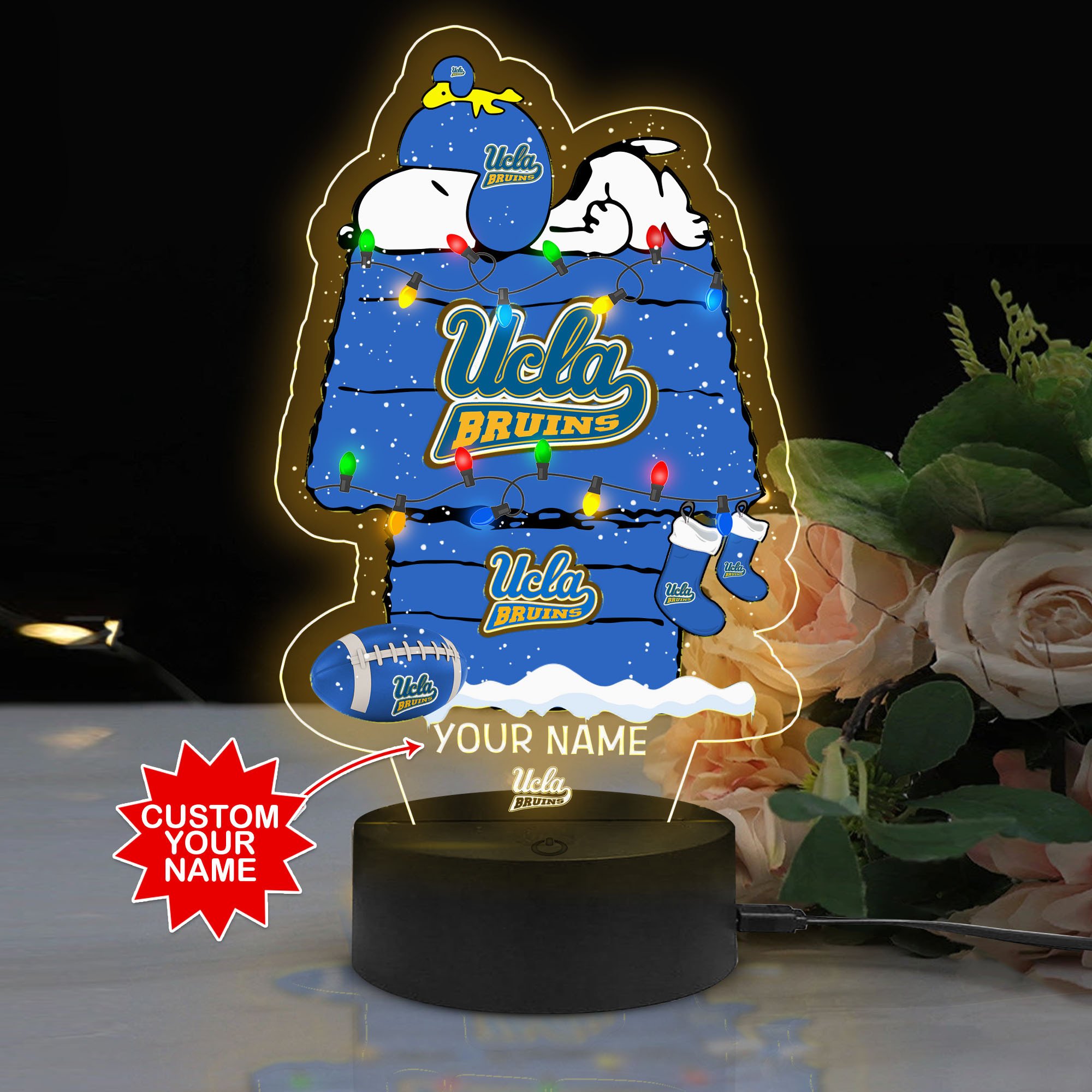 Personalized NCAA UCLA Bruins Led Lamp 3 Personalized NCAA UCLA Bruins Led Lamp 1 2
