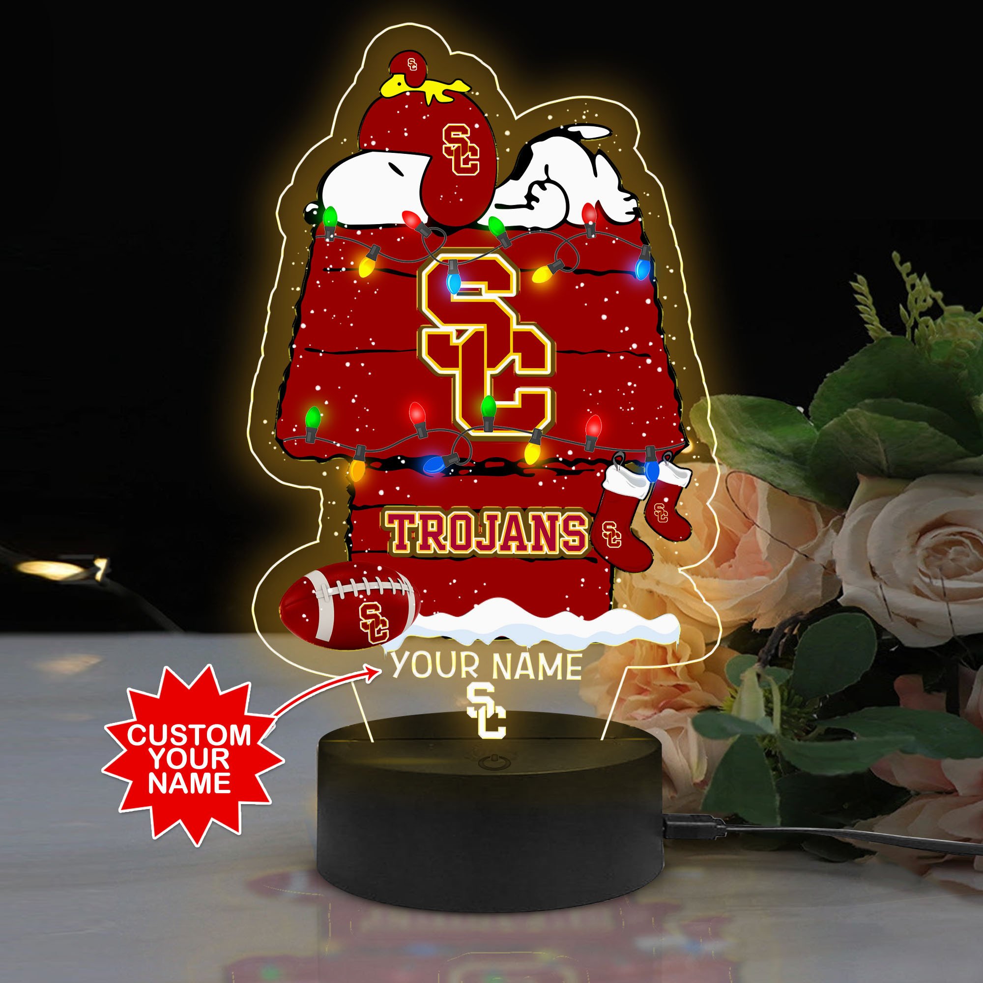 Personalized NCAA USC Trojans Led Lamp 3 Personalized NCAA USC Trojans Led Lamp 1 2
