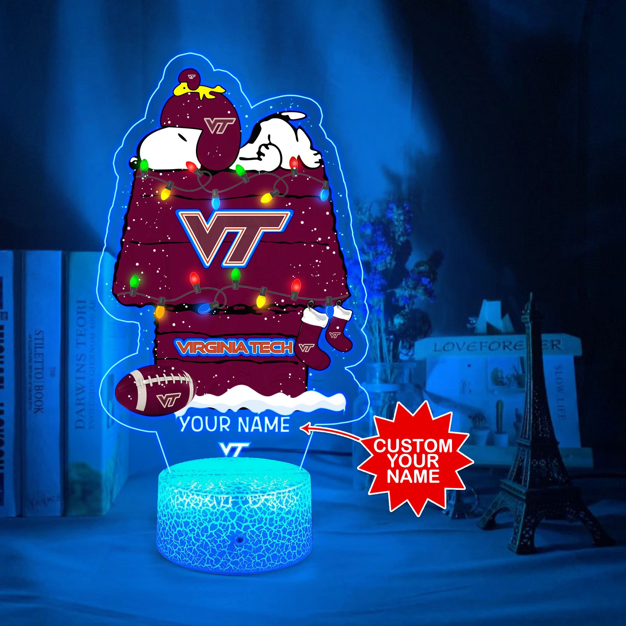 Personalized NCAA Virginia Tech Hokies Led Lamp 4 Personalized NCAA Virginia Tech Hokies Led Lamp 1 2 3