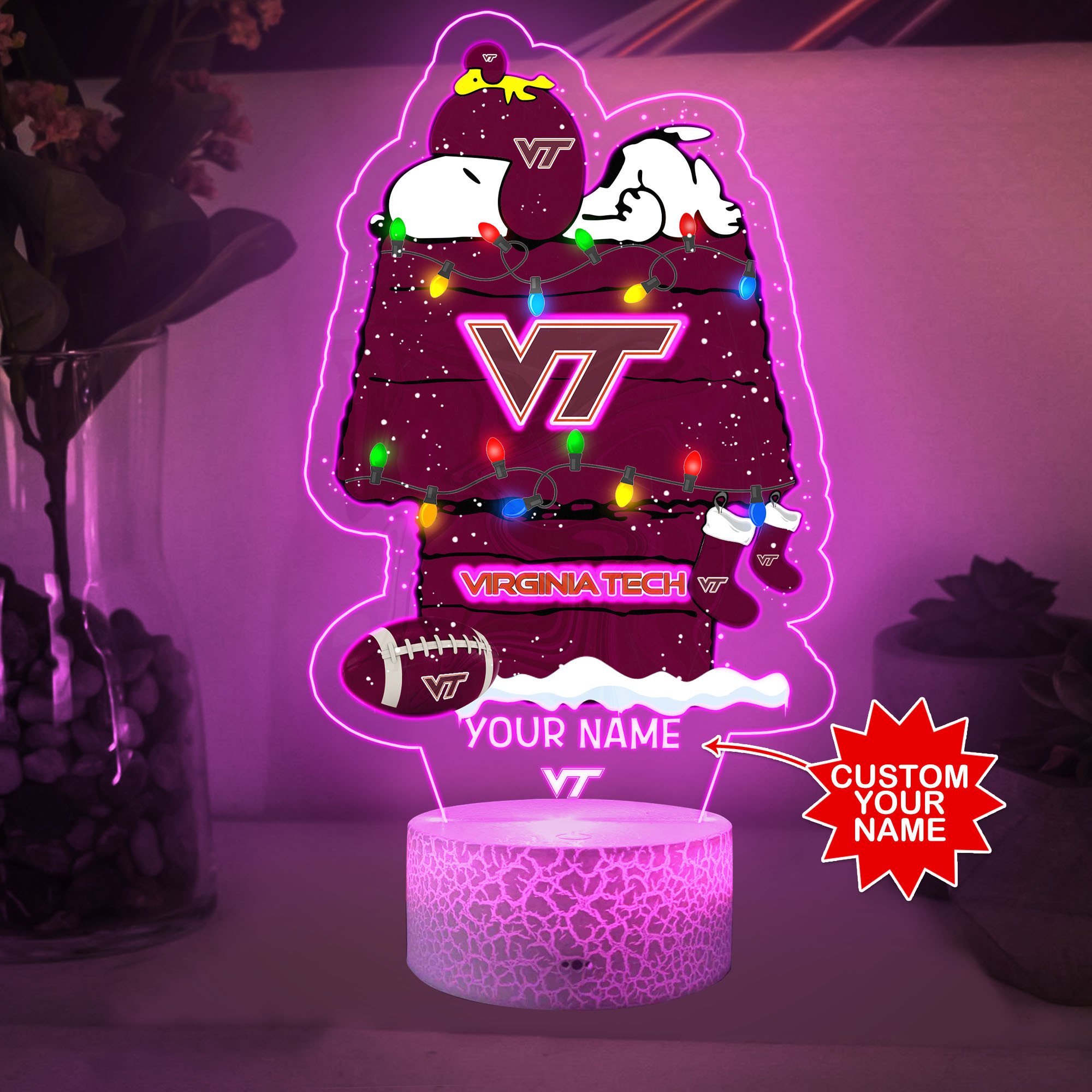 Personalized NCAA Virginia Tech Hokies Led Lamp 5 Personalized NCAA Virginia Tech Hokies Led Lamp 1 2 3 4