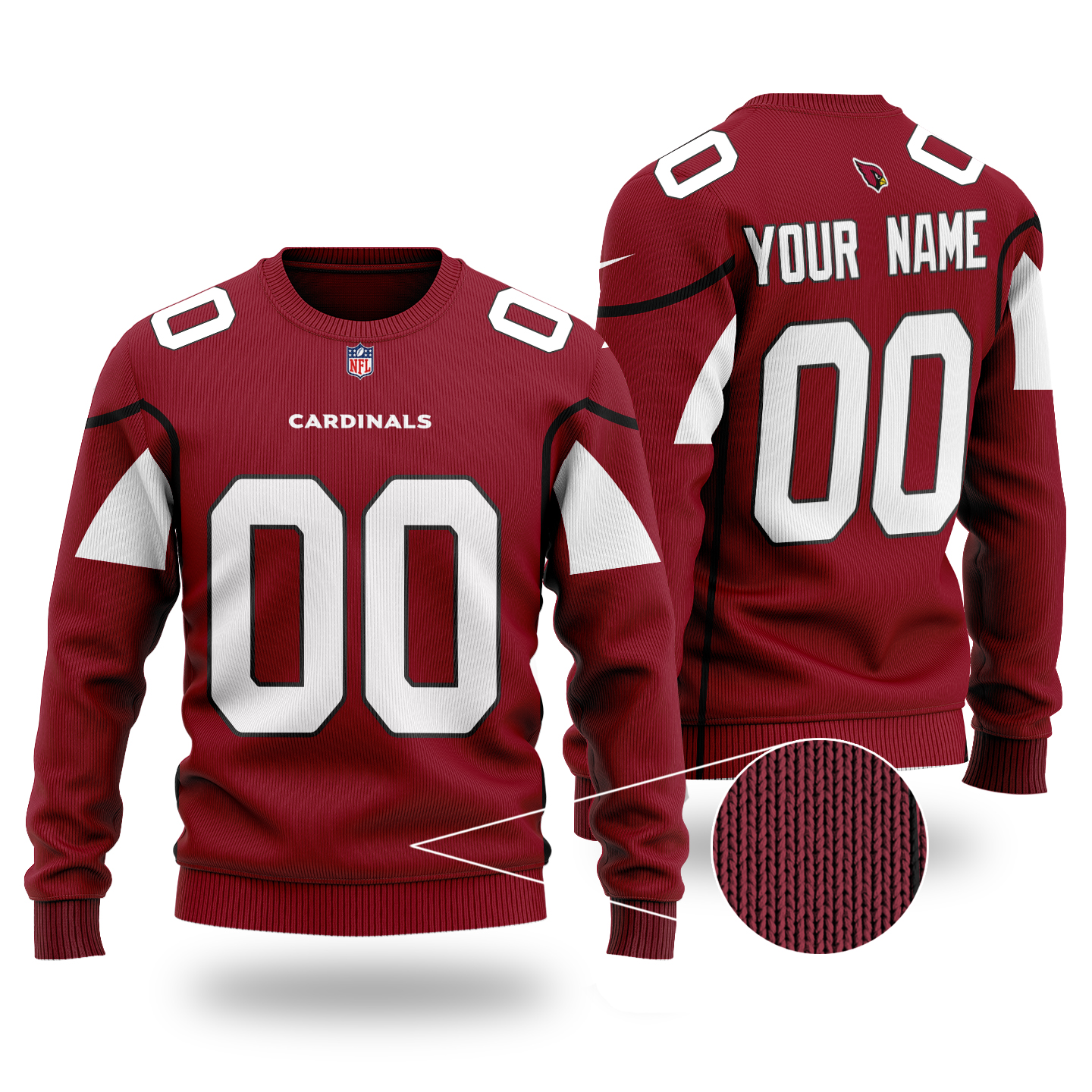 Personalized NFL Arizona Cardinals Christmas Sweater 3 Personalized NFL Arizona Cardinals Christmas Sweater