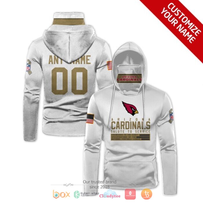 Personalized NFL Arizona Cardinals White 3d hoodie mask