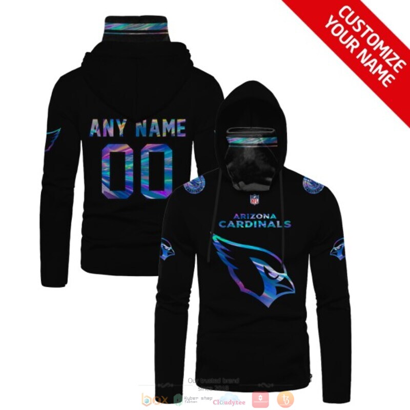 Personalized NFL Arizona Cardinals black custom 3d hoodie mask
