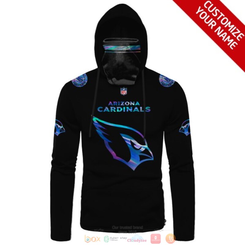 Personalized NFL Arizona Cardinals black custom 3d hoodie mask 1