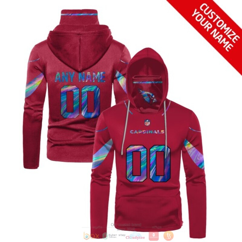 Personalized NFL Arizona Cardinals red custom 3d hoodie mask