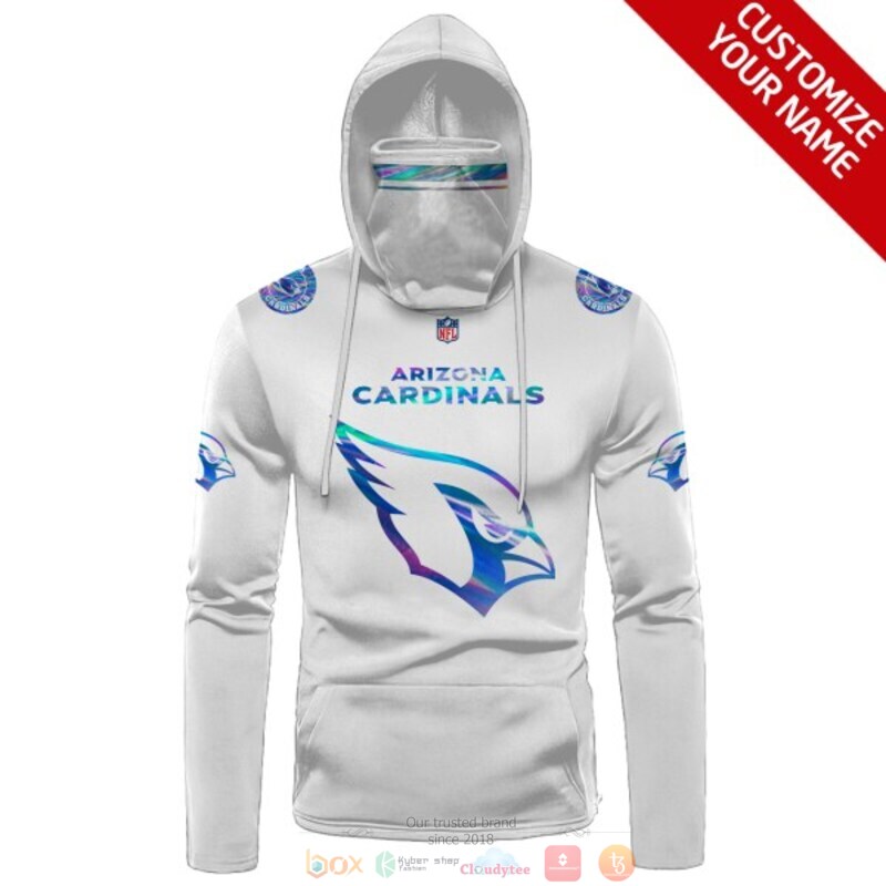 Personalized NFL Arizona Cardinals white custom 3d hoodie mask 1