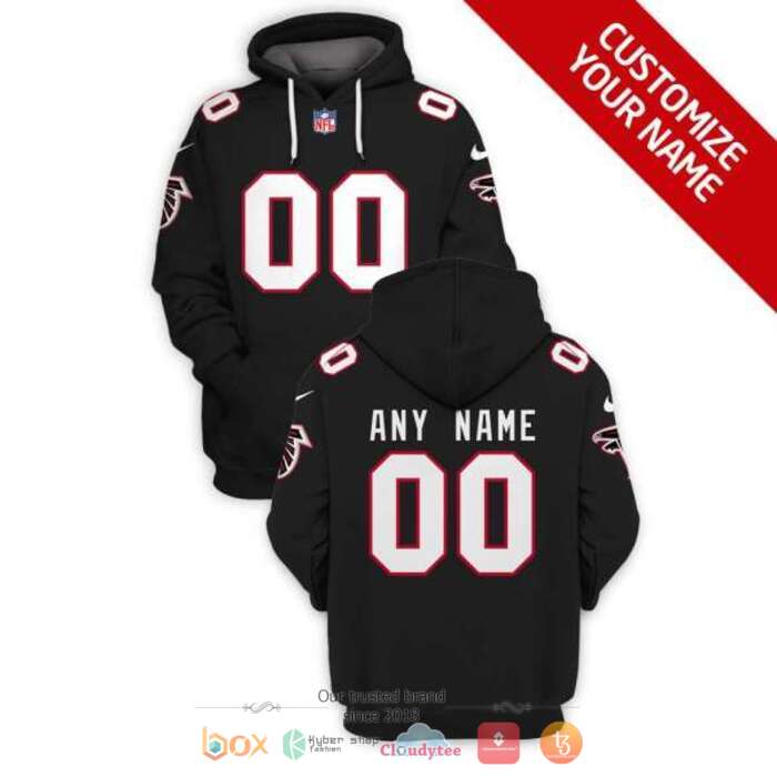 Personalized NFL Atlanta Falcons Black 3d shirt hoodie