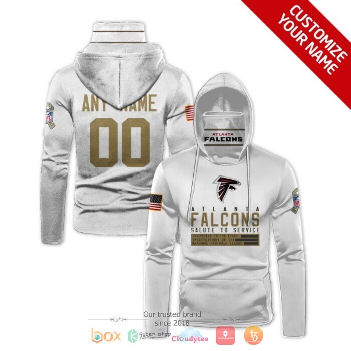 Personalized NFL Atlanta Falcons White 3d hoodie mask