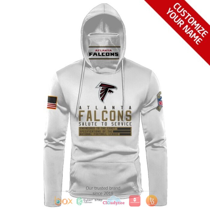 Personalized NFL Atlanta Falcons White 3d hoodie mask 1