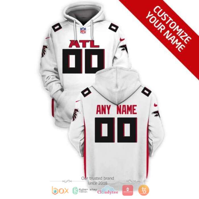 Personalized NFL Atlanta Falcons White 3d shirt hoodie