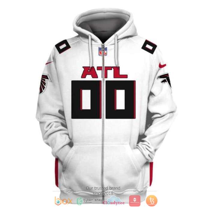Personalized NFL Atlanta Falcons White 3d shirt, hoodie 2 Personalized NFL Atlanta Falcons White 3d shirt hoodie 1