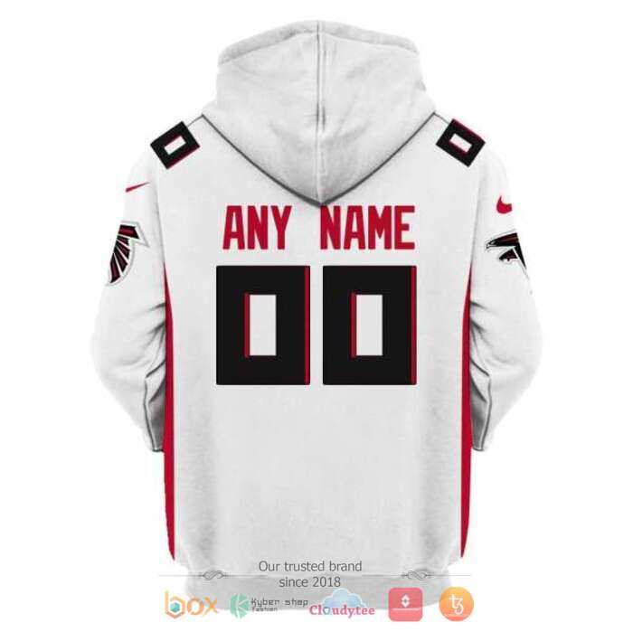 Personalized NFL Atlanta Falcons White 3d shirt, hoodie 4 Personalized NFL Atlanta Falcons White 3d shirt hoodie 1 2 3