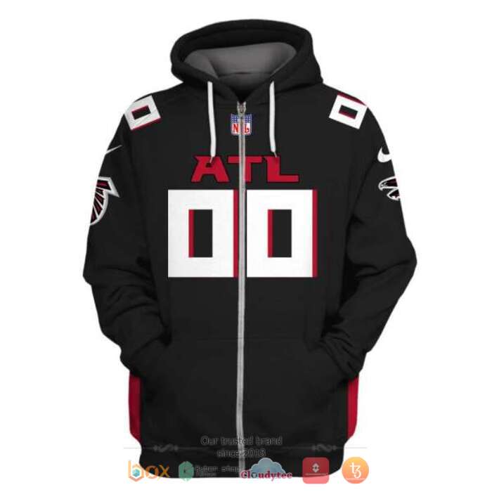 Personalized NFL Atlanta Falcons dark brown 3d shirt, hoodie 2 Personalized NFL Atlanta Falcons dark brown 3d shirt hoodie 1
