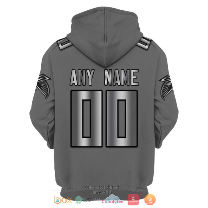 NFL Atlanta Falcons dark grey Personalized custom jersey shirt, hoodie 4 Personalized NFL Atlanta Falcons dark grey custom 3d shirt hoodie 1 2 3