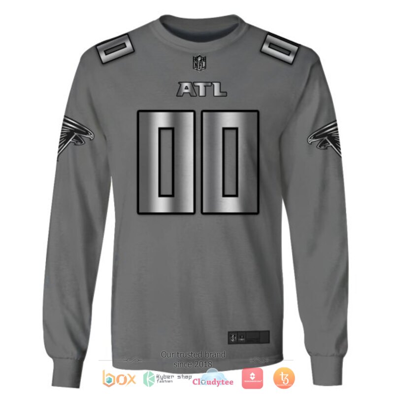 NFL Atlanta Falcons dark grey Personalized custom jersey shirt, hoodie 5 Personalized NFL Atlanta Falcons dark grey custom 3d shirt hoodie 1 2 3 4