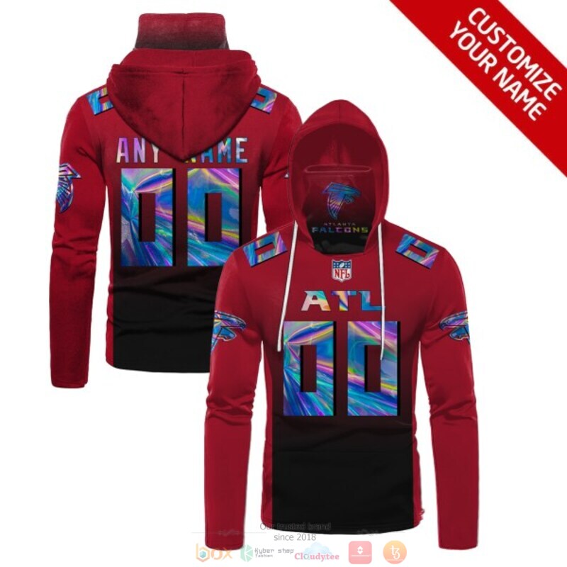 Personalized NFL Atlanta Falcons red custom 3d hoodie mask