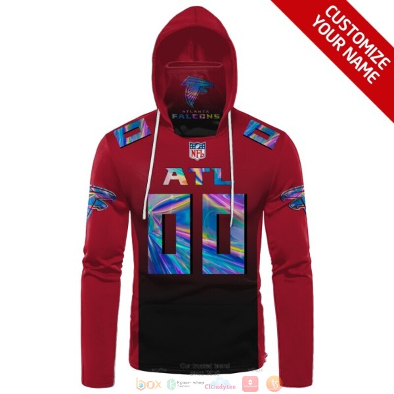 Personalized NFL Atlanta Falcons red custom 3d hoodie mask 1