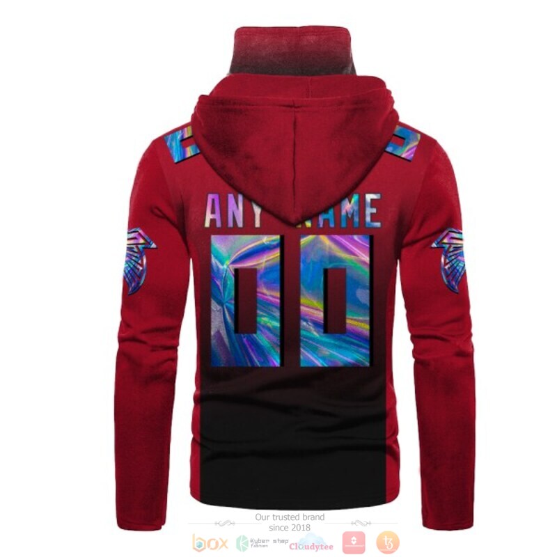 NFL Atlanta Falcons red Personalized custom 3d hoodie mask 3 Personalized NFL Atlanta Falcons red custom 3d hoodie mask 1 2