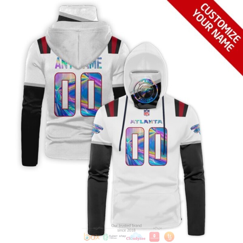 Personalized NFL Atlanta Falcons white custom 3d hoodie mask
