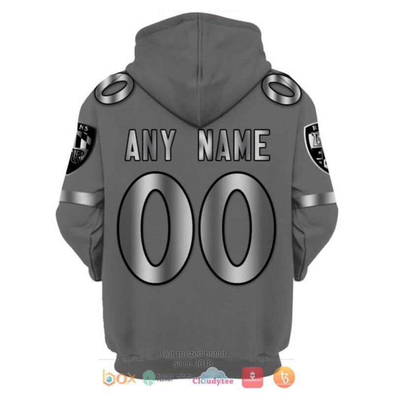 Personalized NFL Baltimore Ravens dark grey custom 3d shirt hoodie 1 2