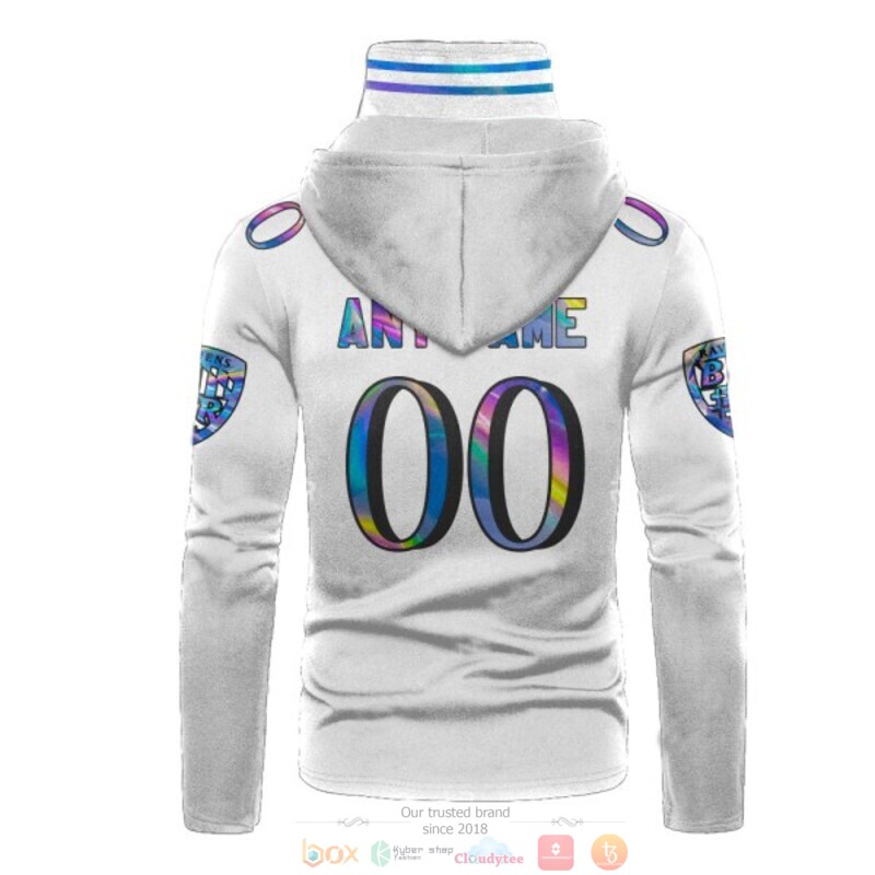 NFL Baltimore Ravens white Personalized custom 3d hoodie mask 3 Personalized NFL Baltimore Ravens white custom 3d hoodie mask 1 2