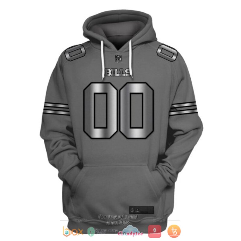 NFL Buffalo Bills dark grey Personalized custom jersey shirt, hoodie 3 Personalized NFL Buffalo Bills dark grey custom 3d shirt hoodie 1 2