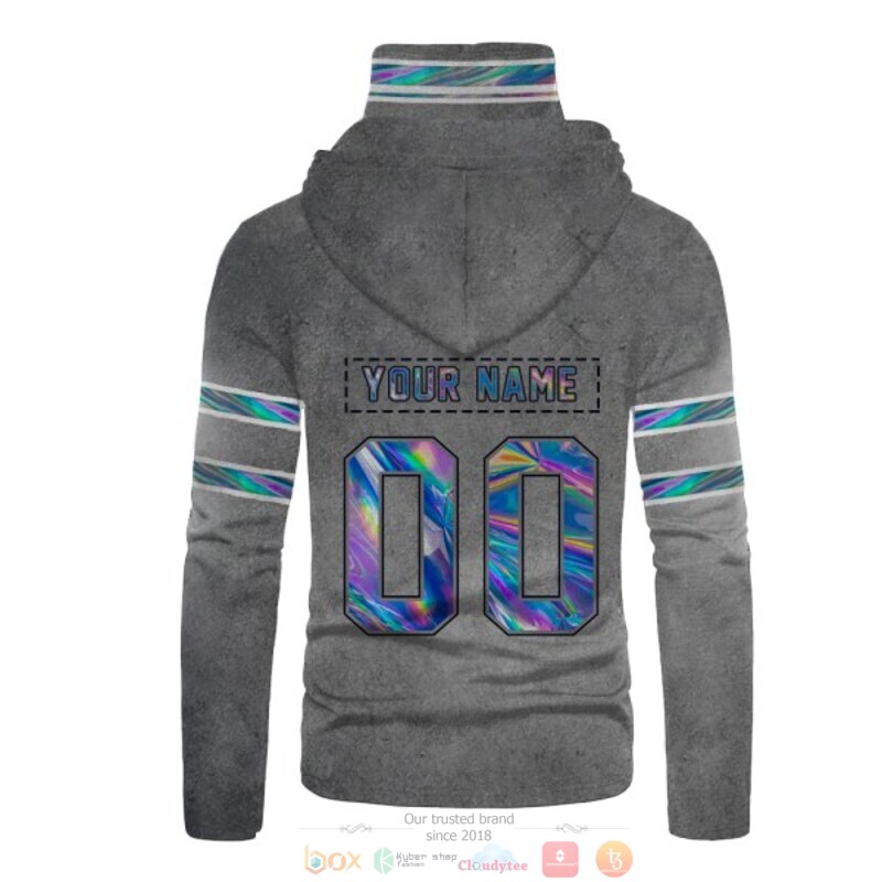 NFL Buffalo Bills grey Personalized custom 3d hoodie mask 3 Personalized NFL Buffalo Bills grey custom 3d hoodie mask 1 2