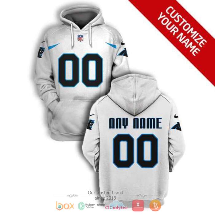 Personalized NFL Carolina Panthers White 3d shirt hoodie