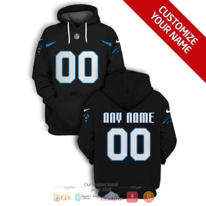 Personalized NFL Carolina Panthers black 3d shirt hoodie