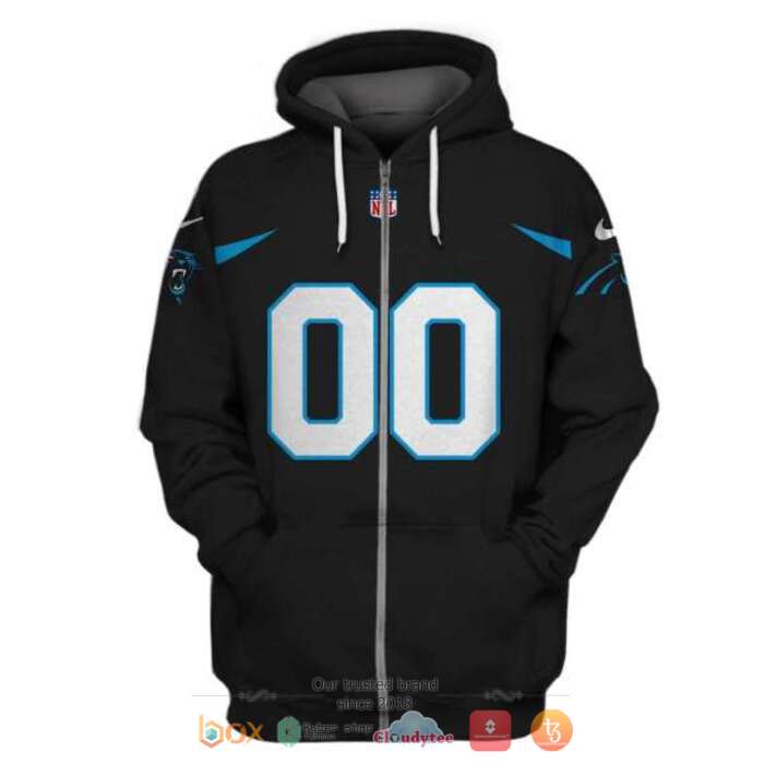 Personalized NFL Carolina Panthers black 3d shirt, hoodie 2 Personalized NFL Carolina Panthers black 3d shirt hoodie 1