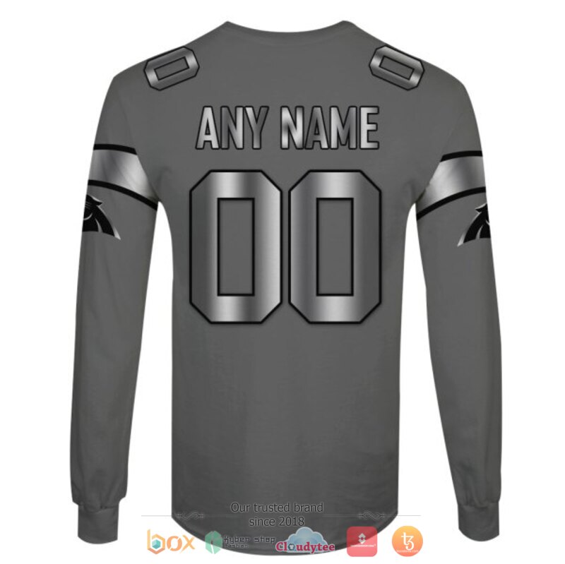 Personalized NFL Carolina Panthers dark grey custom 3d shirt hoodie 1 2 3 4 5