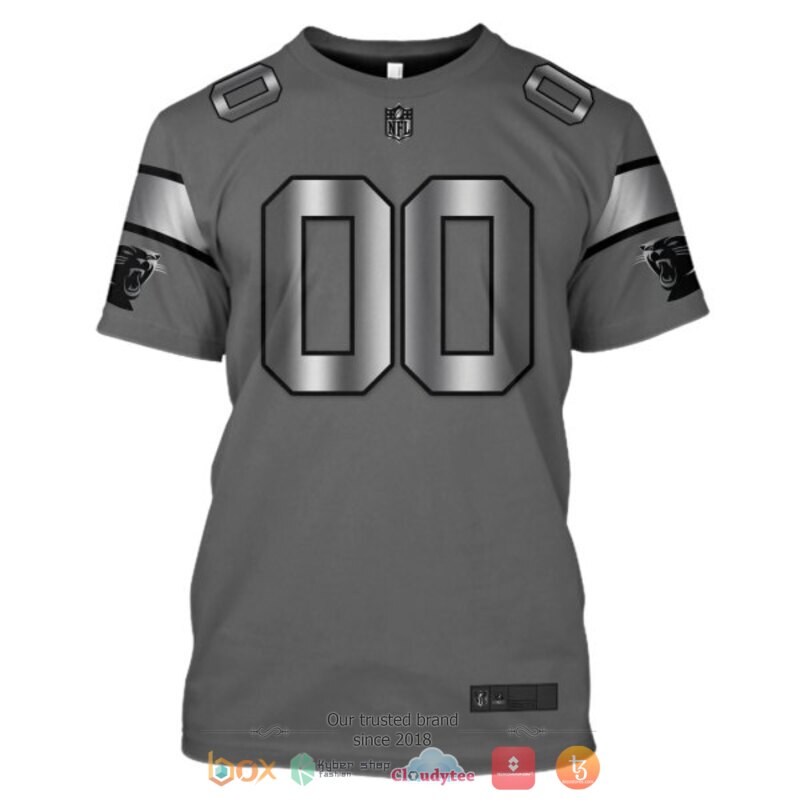 Personalized NFL Carolina Panthers dark grey custom 3d shirt hoodie 1 2 3 4 5 6
