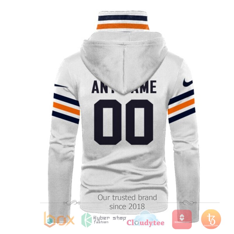 Personalized NFL Chicago Bears White 3d hoodie mask 3 Personalized NFL Chicago Bears White 3d hoodie mask 1 2