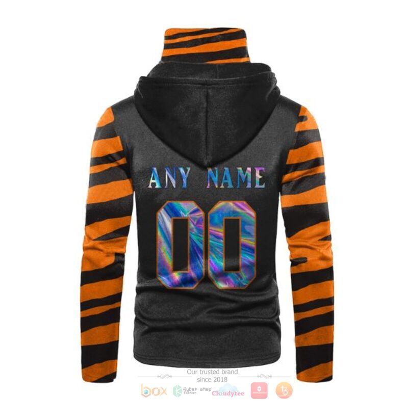 NFL Cincinnati Bengals black Personalized custom 3d hoodie mask 3 Personalized NFL Cincinnati Bengals black custom 3d hoodie mask 1 2