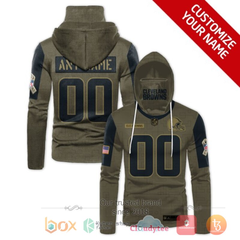 Personalized NFL Cleveland Browns 3d hoodie mask 7 Personalized NFL Cleveland Browns 3d hoodie mask