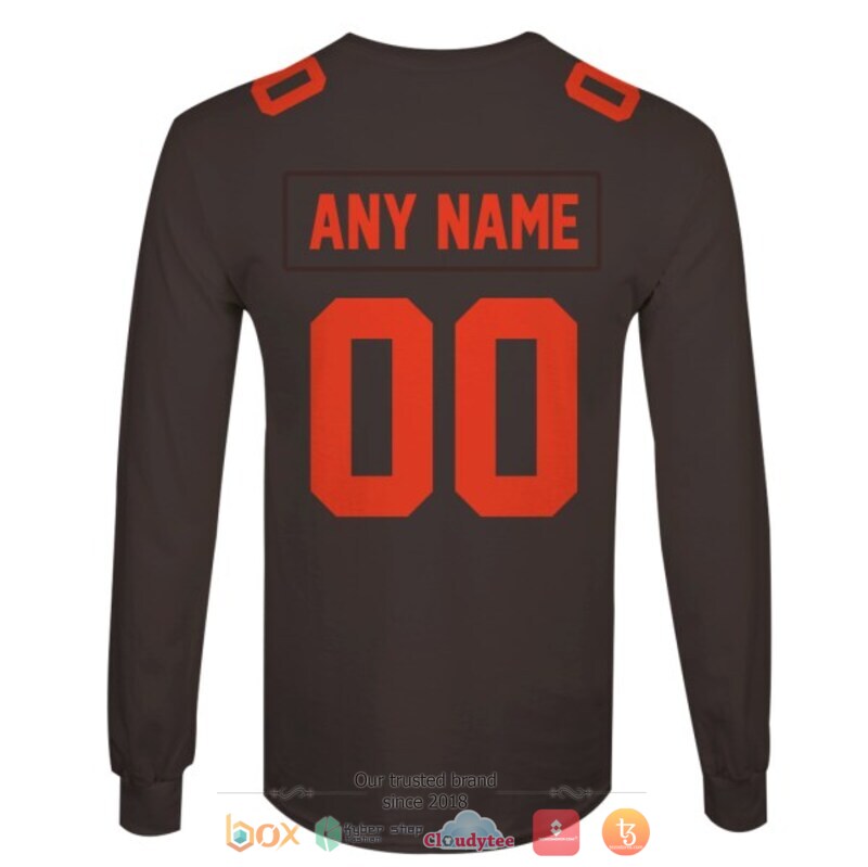 Personalized NFL Cleveland Browns borwn custom 3d shirt hoodie 1 2 3 4 5