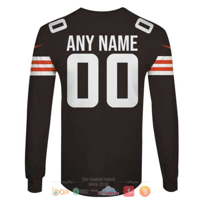 Personalized NFL Cleveland Browns dark brown 3d shirt, hoodie 6 Personalized NFL Cleveland Browns dark brown 3d shirt hoodie 1 2 3 4 5